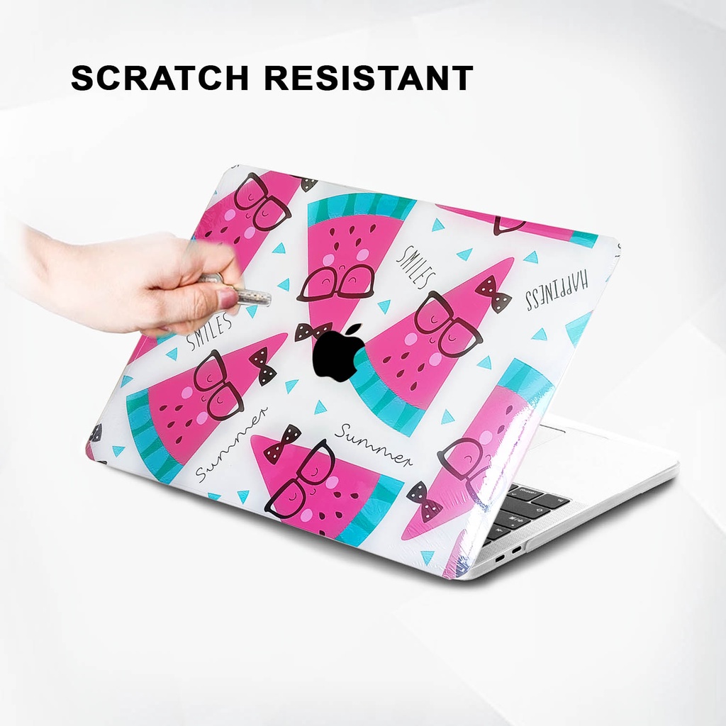 Case Casing Protective Aksesoris Pelindung Laptop Hardcase Hard Case Macbook Air Pro 13 inch 14 16 M1 M2 2017 2018 2019 2020 2021 A1932 A2179 A2337 A1706 A1708 A1989 A2159 A2251 A2289 A2338 A2442 A2485 A2681 Gambar Kartun Cartoon Motif Fruit Buah Semangka