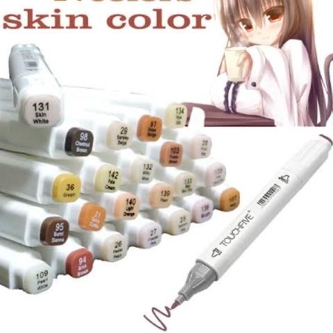 

Touchfive Skin Color 12 / 24 Pcs Twin Marker Skin Color Designer - 24 Pcs Skin
