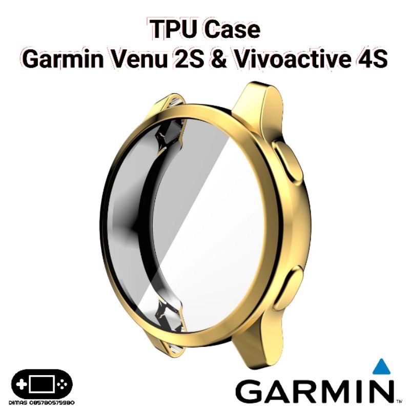 TPU Case Garmin Venu 2S &amp; Vivoactive 4S Soft Silicone Silikon Cover Silicon Bumper