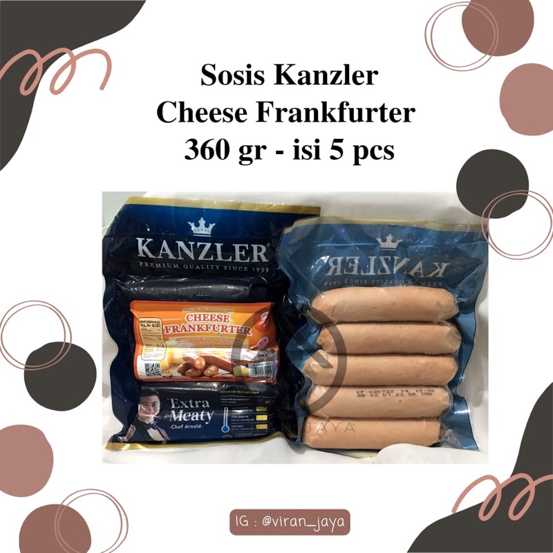 

Sosis kanzler cheese frankfurter 360g isi 5 pcs - Frozen Food