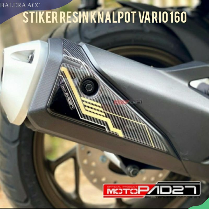 Stiker Resin Tutup Knalpot VARIO 160 Premium