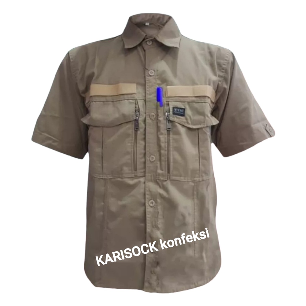 KEMEJA TACTICAL WTAC LENGAN PENDEK / BAJU TACTICAL / SERAGAM LAPANGAN LENGAN PENDEK / KEMEJA CREW