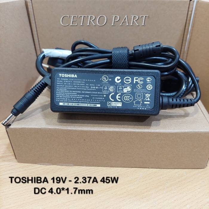 Adaptor Charger Toshiba Portege Z10 19V - 2.37A DC 4.01.7mm 45W