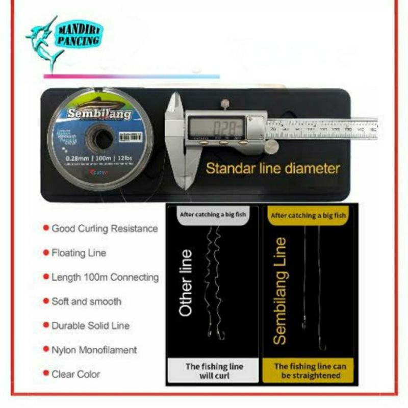 Senar Anti Keriting Curve Sembilang Monofilament