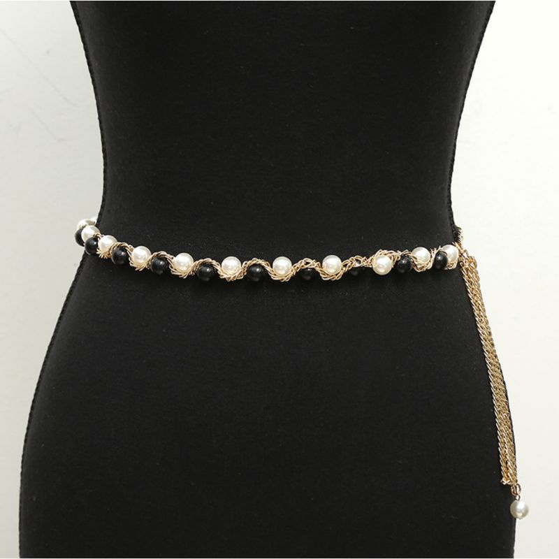 YF-IKAT pinggang wanita mutiara PEARL SWIRL Korea fashion style