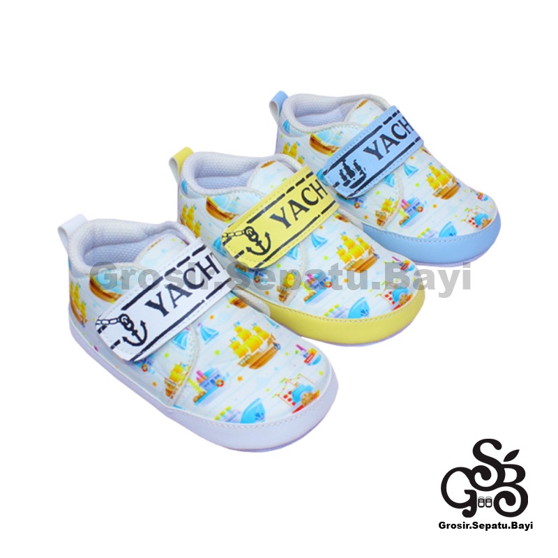 sepatu bayi baby shoes prewalker laki laki perempuan umur 2 - 12 bulan model YACHT Kapal ringan &amp; fleksibel