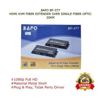 Hdtv Kvm fiber optical extender bafo 20km over single 1080p FHD 60fps 3D Hdcp bf-377 bf377 - Hdtv FO optic 20000m