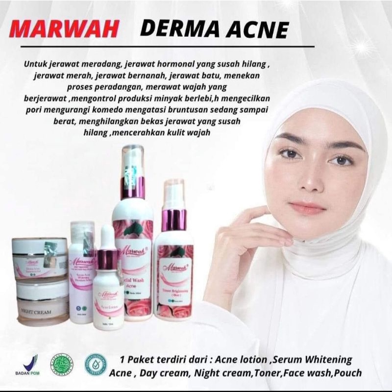DERMA ACNE MARWAH, ECER DERMA ACNE, PAKET JERAWAT PARAH, MARWAH SKINCARE