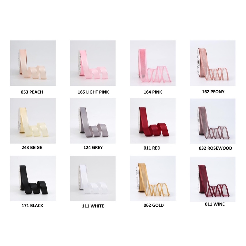 

PITA FRAME SATIN ORGANZA 2,5 CM / 1 INCH ECER PER METER