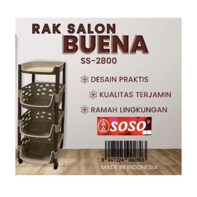 Rak Serbaguna / Rak Salon Buena Soso Susun 4 Dan 5 Untuk Rak Salon,
