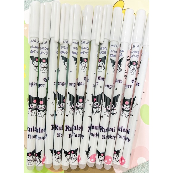 (12pcs) pen bisa hapus/pen gel hapus/erasable pen/pen hapus lucu fancy ODEMEI-KULOMI PUTIH