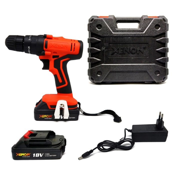 Mesin Bor Cordless 18 Volt Impact Drill Xenon CDID1845