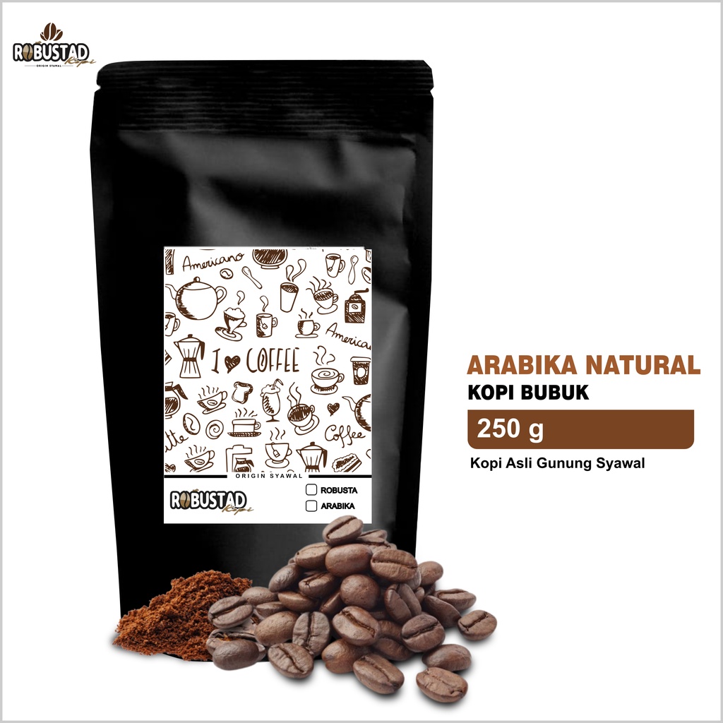 KOPI BUBUK ROBUSTA / ARABIKA PREMIUM QUALITY 100g , 250g , 500g