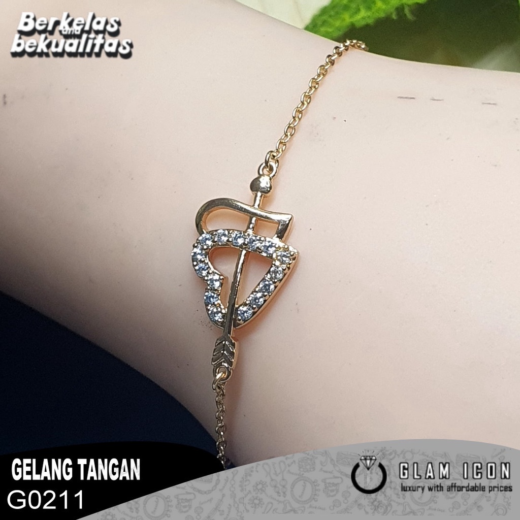 Gelang Rantai Gaya Korea Wanita Aksesoris Gelang Wanita dabel love G0211 GRG