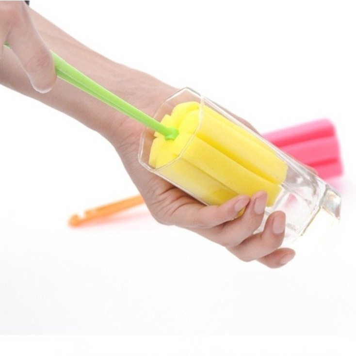 Sikat Botol Susu Bayi + Free Sikat Dot / Pembersih Botol Susu - Sikat 2in1 Spon