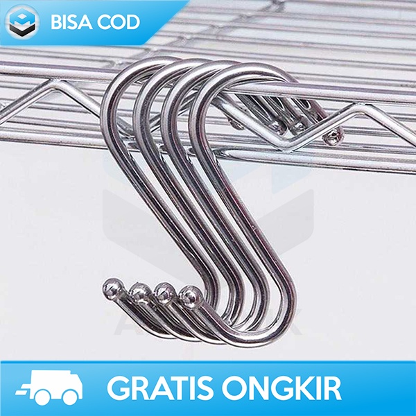 GANTUNGAN SERBAGUNA HANGER HOOK KITCHEN BENTUK S STAINLESS STEEL M127