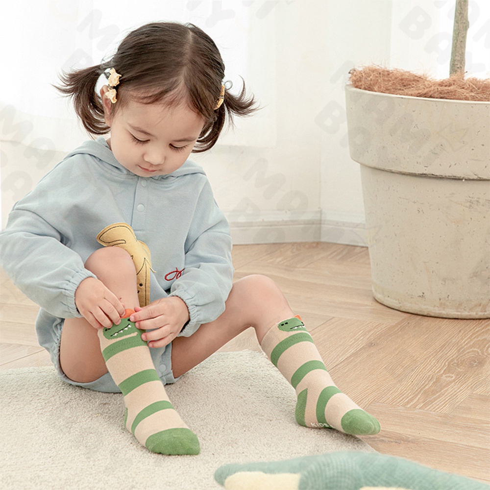 OKEYI Kaos kaki panjang bayi 0-3 tahun Kaus kaki bayi anti slip motif hewan Baby Socks