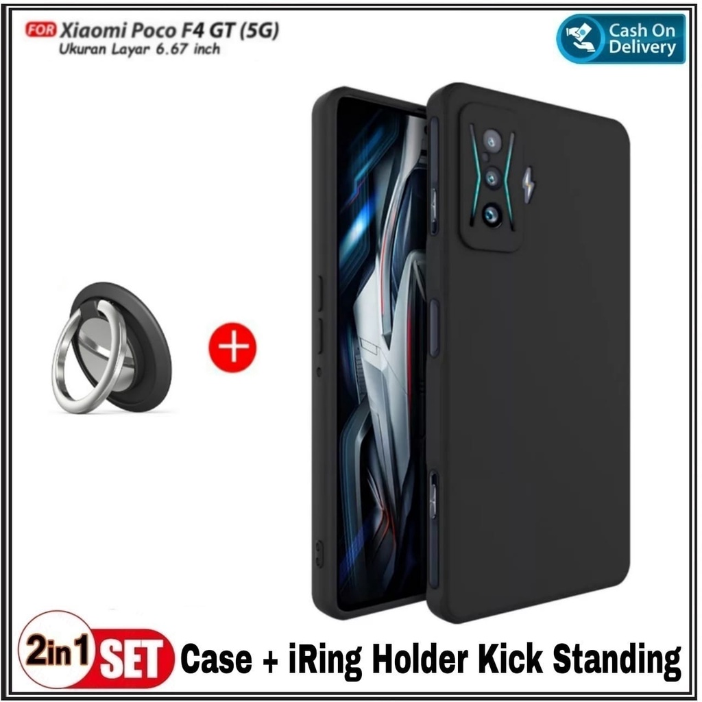 Case POCO F4 GT 5G SoftCase Premium Dove Matte Protection Back Kamera Casing Slim Cover + Ring Xiaomi Pochophone DI ROMAN ACC