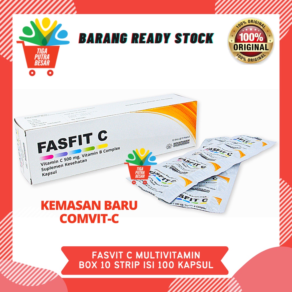 FASFIT C VITAMIN C 500Mg B COMPLEX BOX 10 STRIP ISI 100 KAPSUL