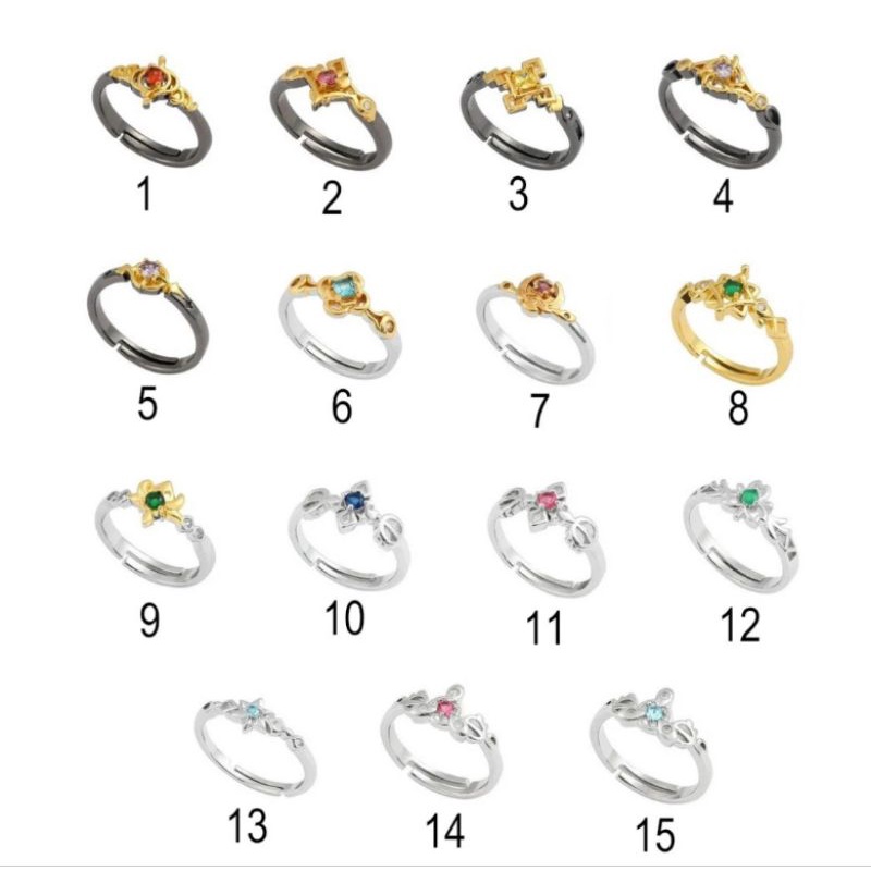 Ring/Cincin Genshin Impact Diluc Kazuha Zhongli Tartaglia Venti Ganyu Mona Scaramouche Kaeya Albedo 