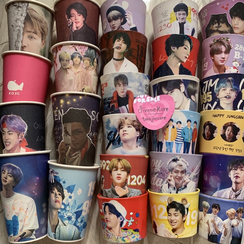 BTS VARIOUS OFFICIAL FANSITE FANBASE BIRTHDAY EVENT MERCH CUPHOLDER PAPERCUP CAFE BDAY ANNIVERSARY A