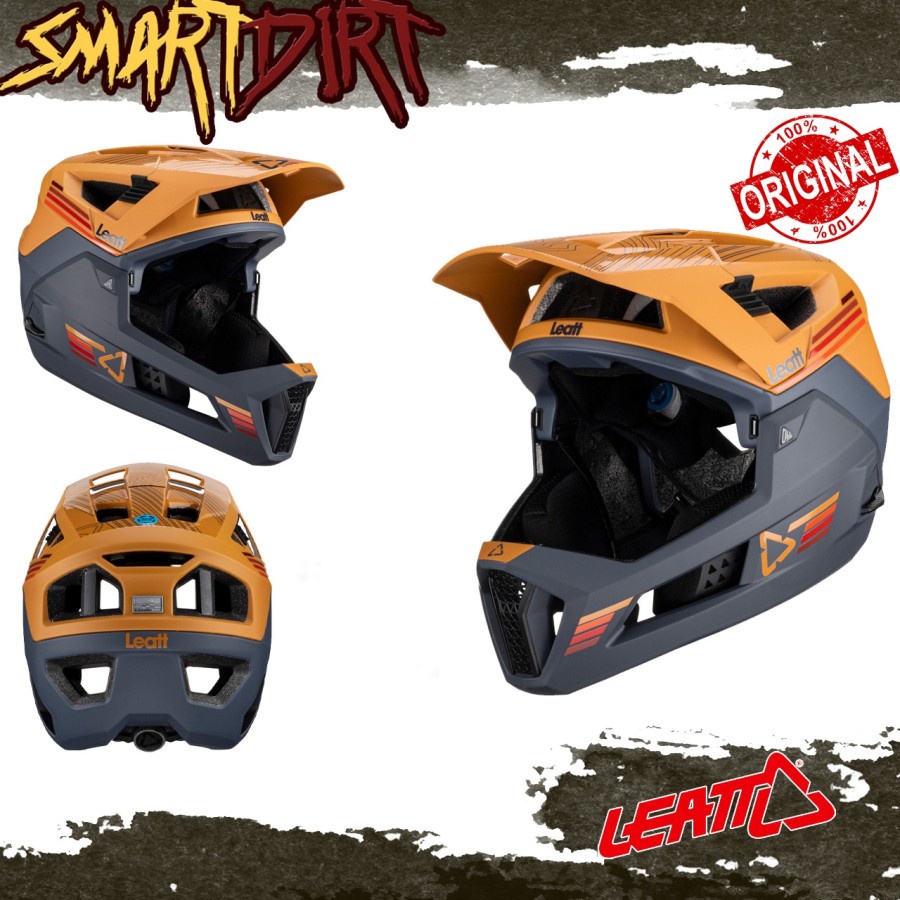 HELM SEPEDA LEATT 4.0 SUEDE HELM MTB DOWNHILL LEATT ENDURO GRAVITY ORI