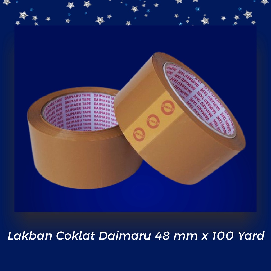 

Lakban Isolasi Coklat / Cokelat Daimaru 48 mm x 100 yard