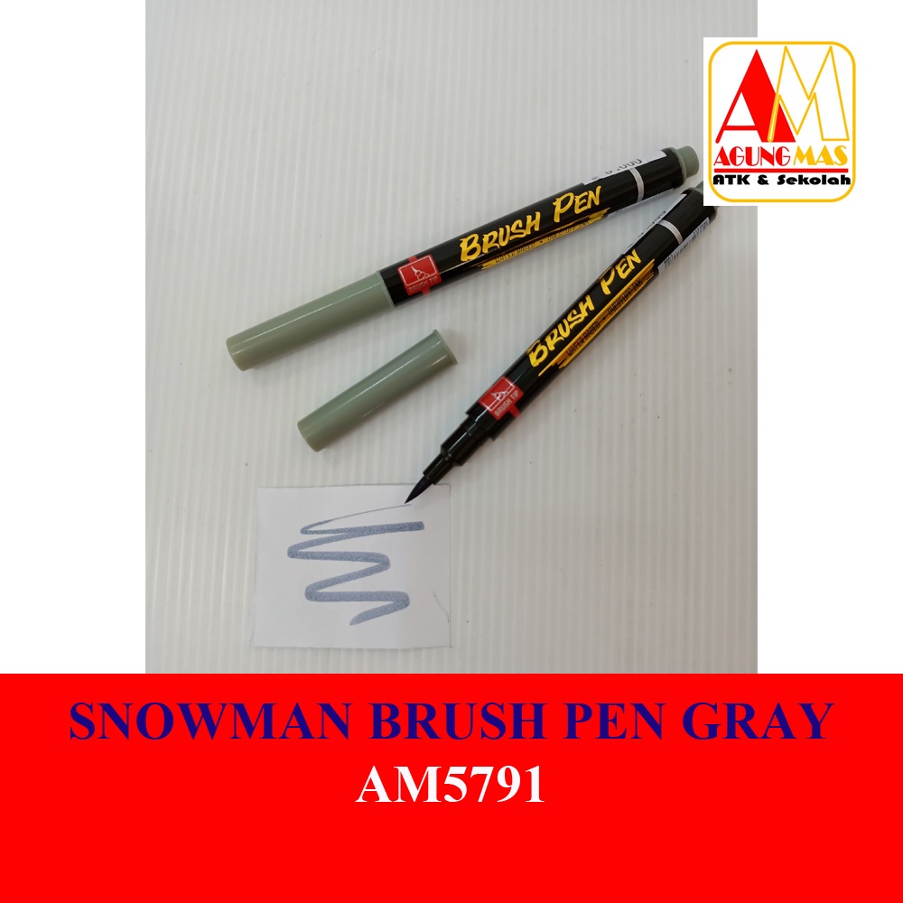 

SNOWMAN BRUSH PEN GRAY