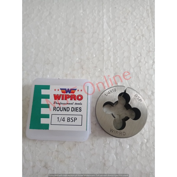 Mata Snai Senai Pipa / Round Dies 1/4 x 19 BSP WIPRO