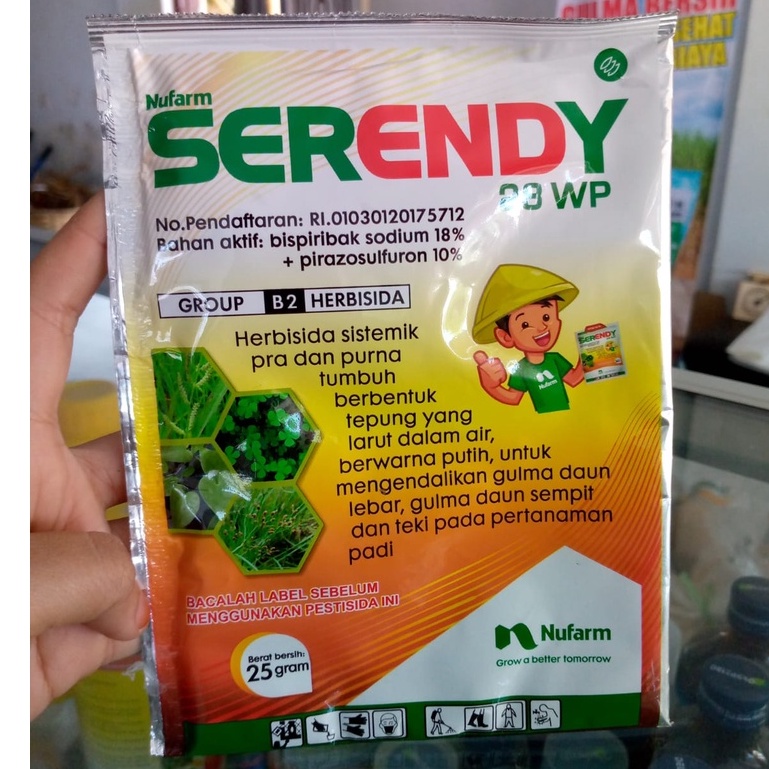 Herbisida Padi SERENDY 28WP 25Gram Untuk Gulma daun sempit, lebar dan teki SERENDY 28wp 25gram