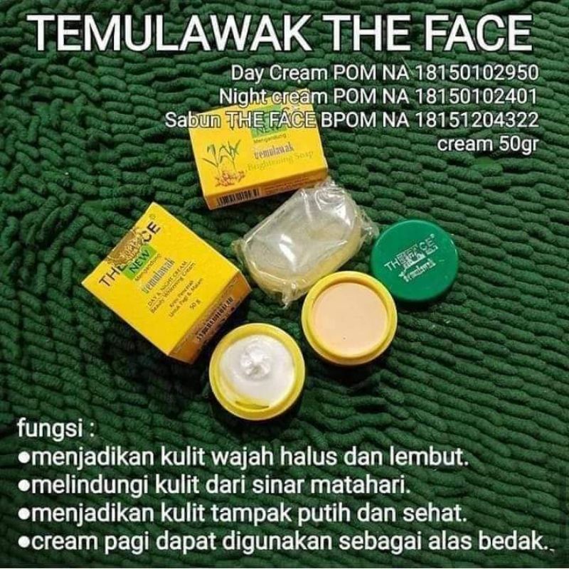 1 PAKET SKINCARE TEMULAWAK THE FACE / TEMULAWAK BPOM