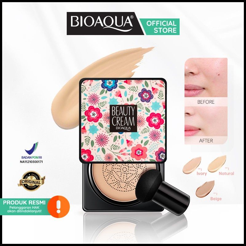BIOAQUA BB Cushion Whitening beauty Cream Bioaqua Original BPOM Bedak Bioaqua Aman Dan Original