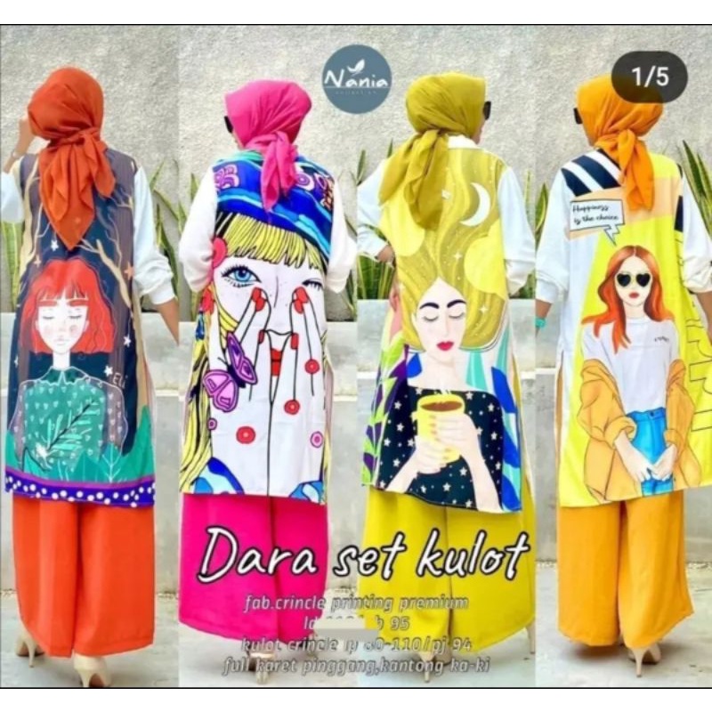 Dara set kulot jumbo Crinkle Premium