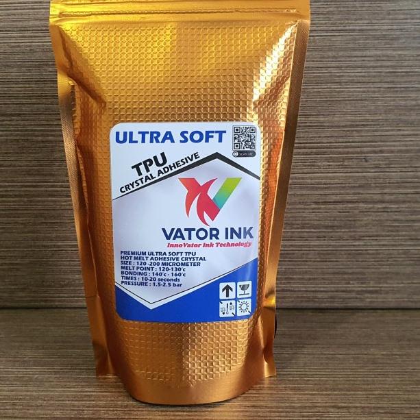 

VATOR TPU ULTRASOFT 250gr CRYSTAL DTF ADHESIVE LEM SABLON PLASTISOL