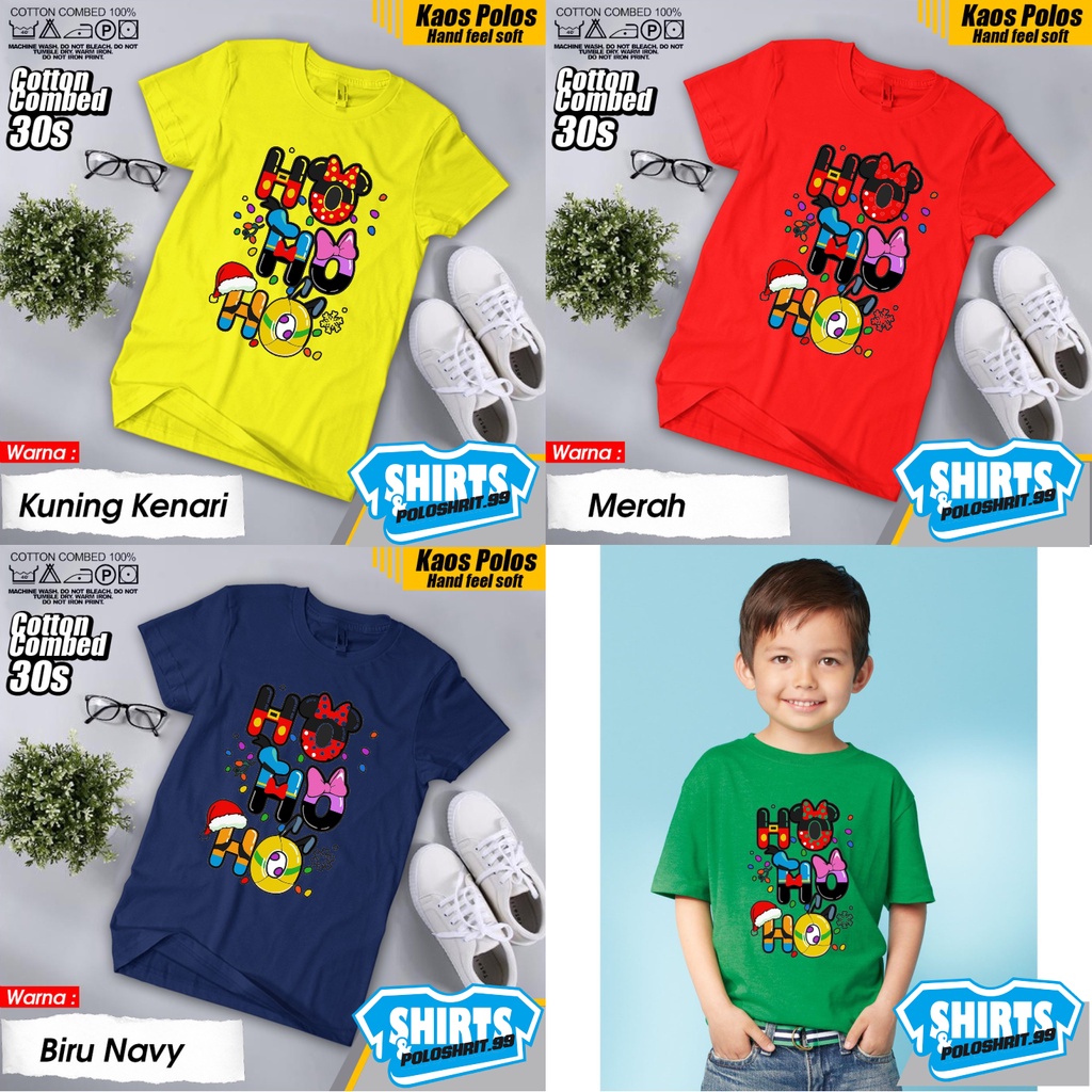 Baju Kaos Natal Couple / Kaos Baju Natal Hohoho / Baju Kaos Natal Premium / Kaos Baju Natal Anak-Dew