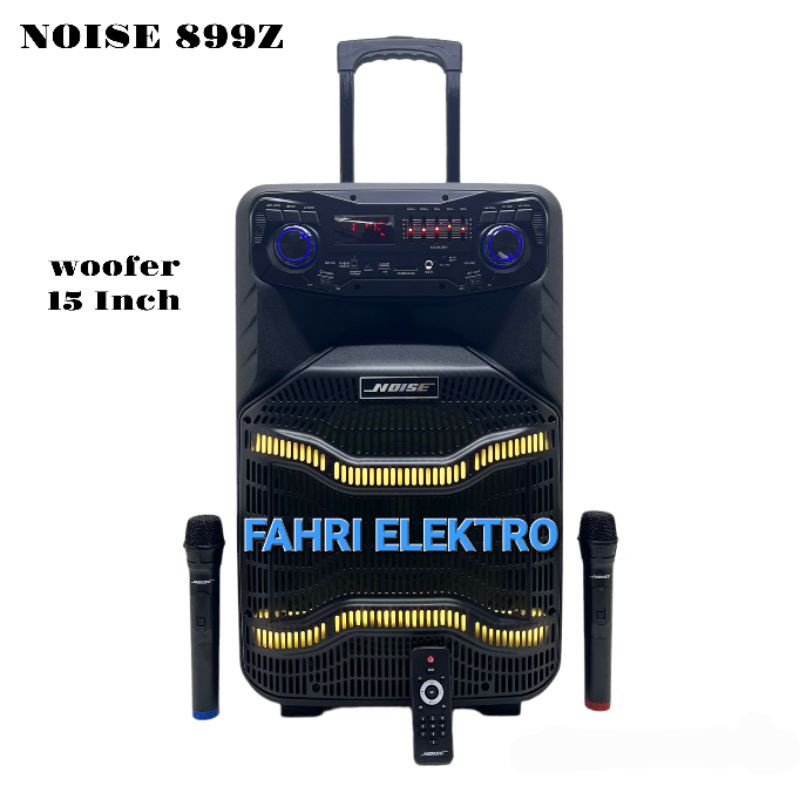 Speaker Aktif Portable 15 Inch Noise 899Z Bluetooth Karaoke 2 Mic Wireless