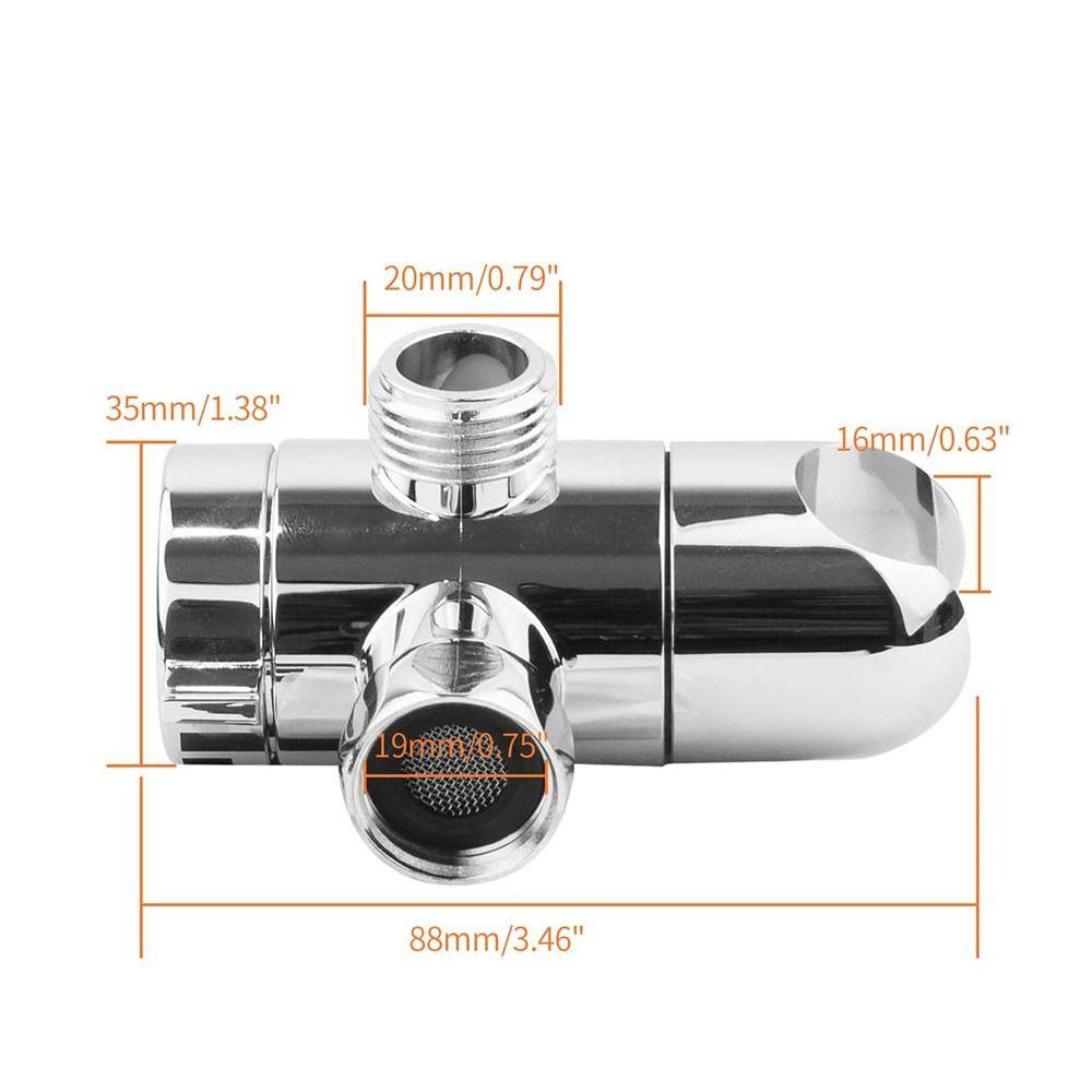 Populer Diverter Valve Perangkat Keras Nyaman Perlengkapan Kamar Mandi 3 Arah Sprayer Bracket Konektor Keran Air