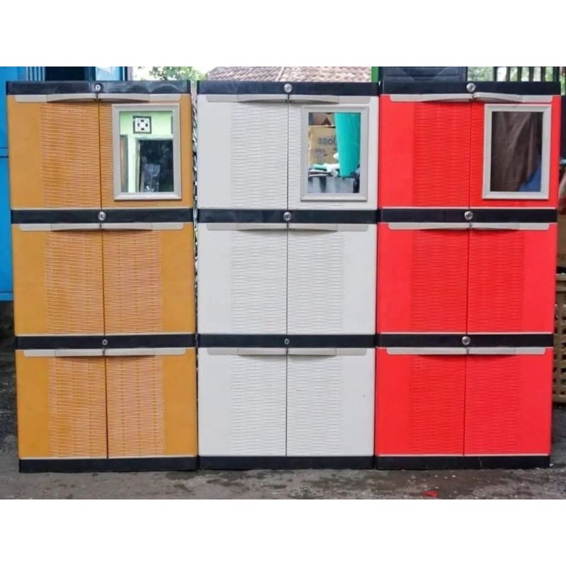 Lemari 3 susun aquose lemari pakaian