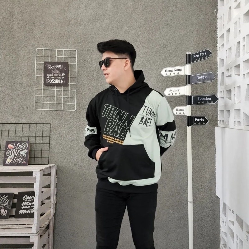 Sweater hoodie pria TUNN BAE sweter distro pria bahan fleece