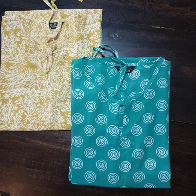 Daster batik mini Tanpa lengan