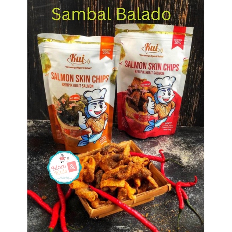 KUI Keripik Kulit Ikan Salmon | Salmon Skin Chips | Snack Cemilan Sehat