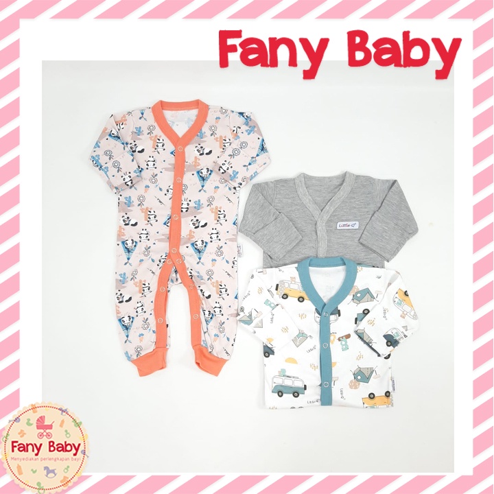 LITTLE QUEEN EXCLUSIVE SLEEPSUIT BUKA KAKI OBLONG ISI 3PCS