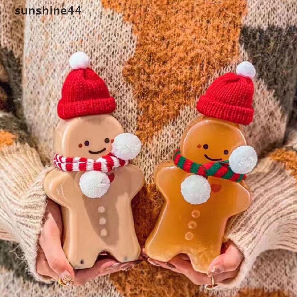 Sunshine Gelas Minum Plastik Bentuk Gingerbread Man / Pohon Natal / Beruang Untuk Hadiah Anak