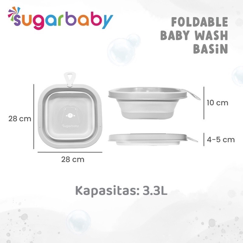 [FREE BUBBLEWRAP] Sugar Baby Basin Foldable Baskom Bayi Ember Lipat Cuci Seka Bayi Traveling
