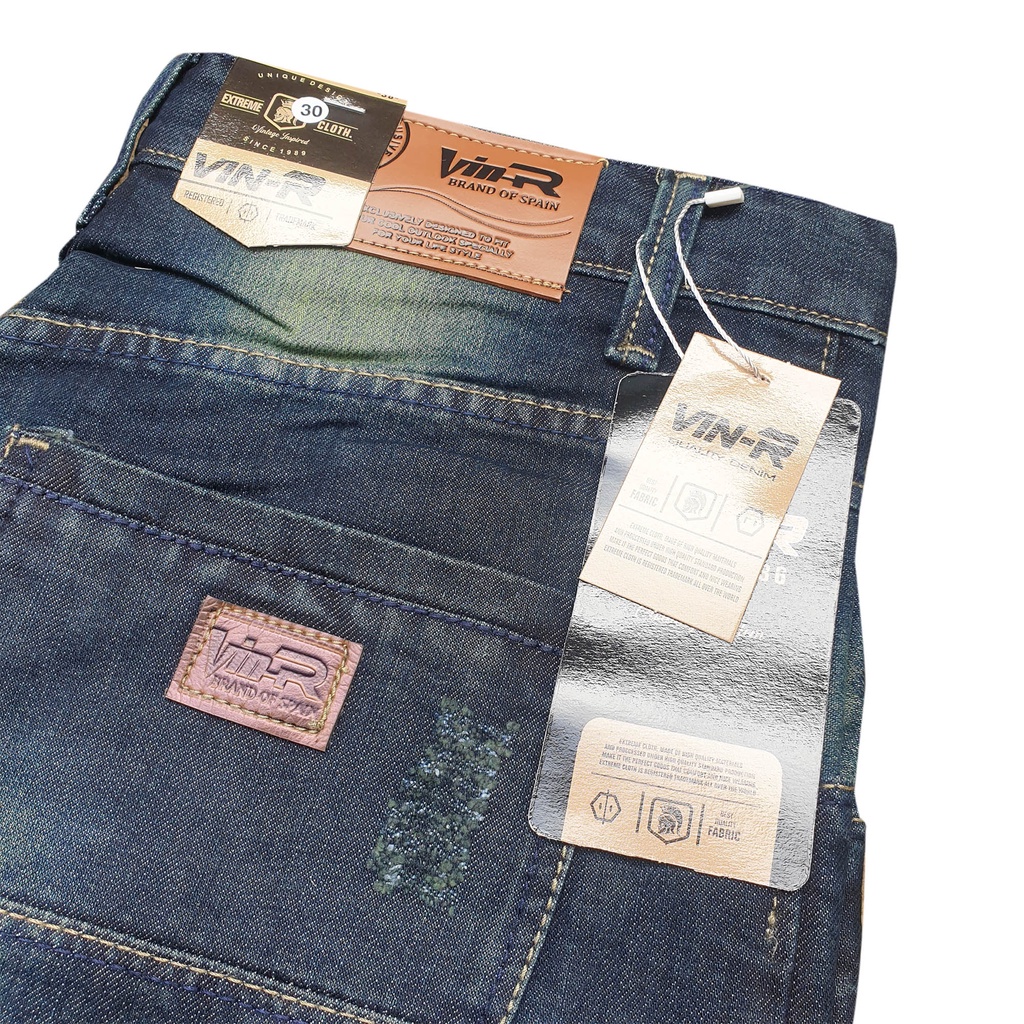 Celana Jeans pendek original premium non strech halus motif wiscer terbaru-greenwosh