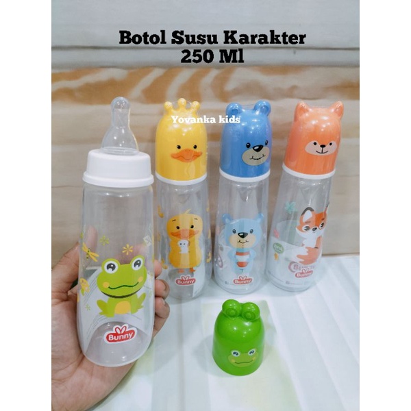 Botol Susu Karakter Lucu Bunny BPA Free 250Ml/125ml/60Ml DB2417/1217/6017