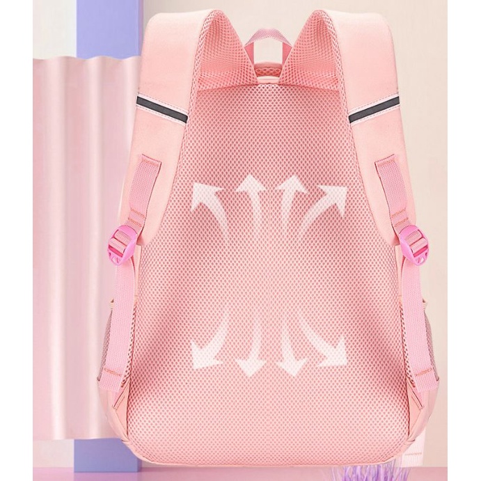 Tas Ransel Backpack Anak Sekolah Perempuan SD Kakami Polos