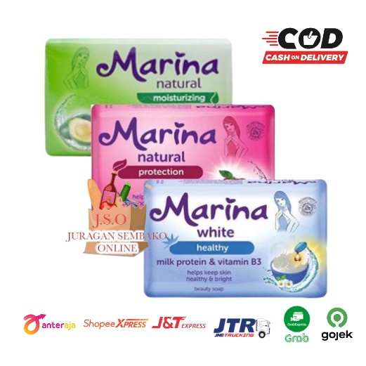 ( JURAGAN ) Sabun Batang Marina 60gr Bar Soap Marina