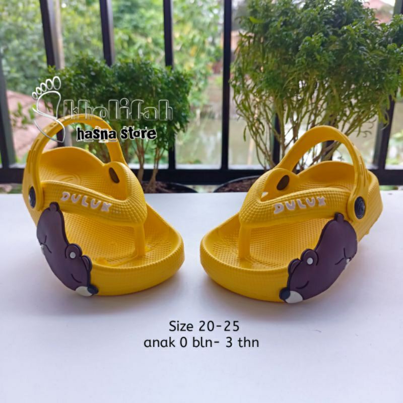 Sandal Anak Perempuan Model Jepit Tali Belakang karakter Duck Lucu 510e dulux