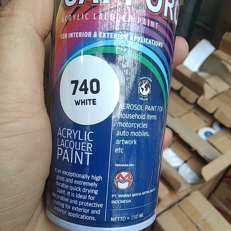 saporo acrylic lacquer paint pilok pilox sapporo 150ml saporo spray 150ml white 740 putih gloss glossy